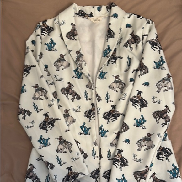 Avery Western Print Blazer - Picture 1 of 4